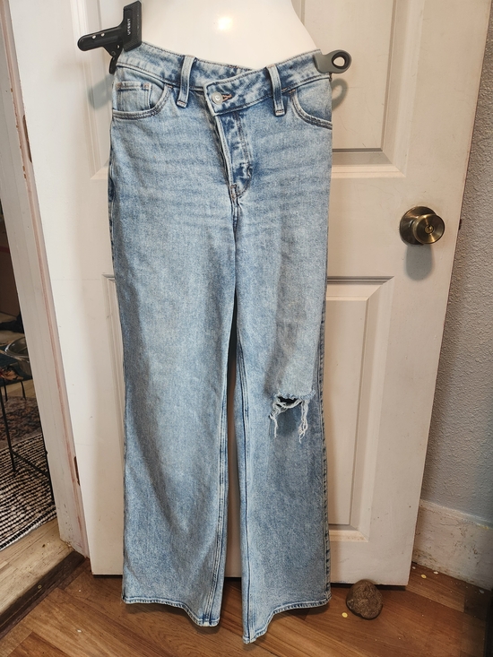 Hollister Denim - Hollister Light Blue Wide-Leg Distressed Jeans W 23 L 31 00R